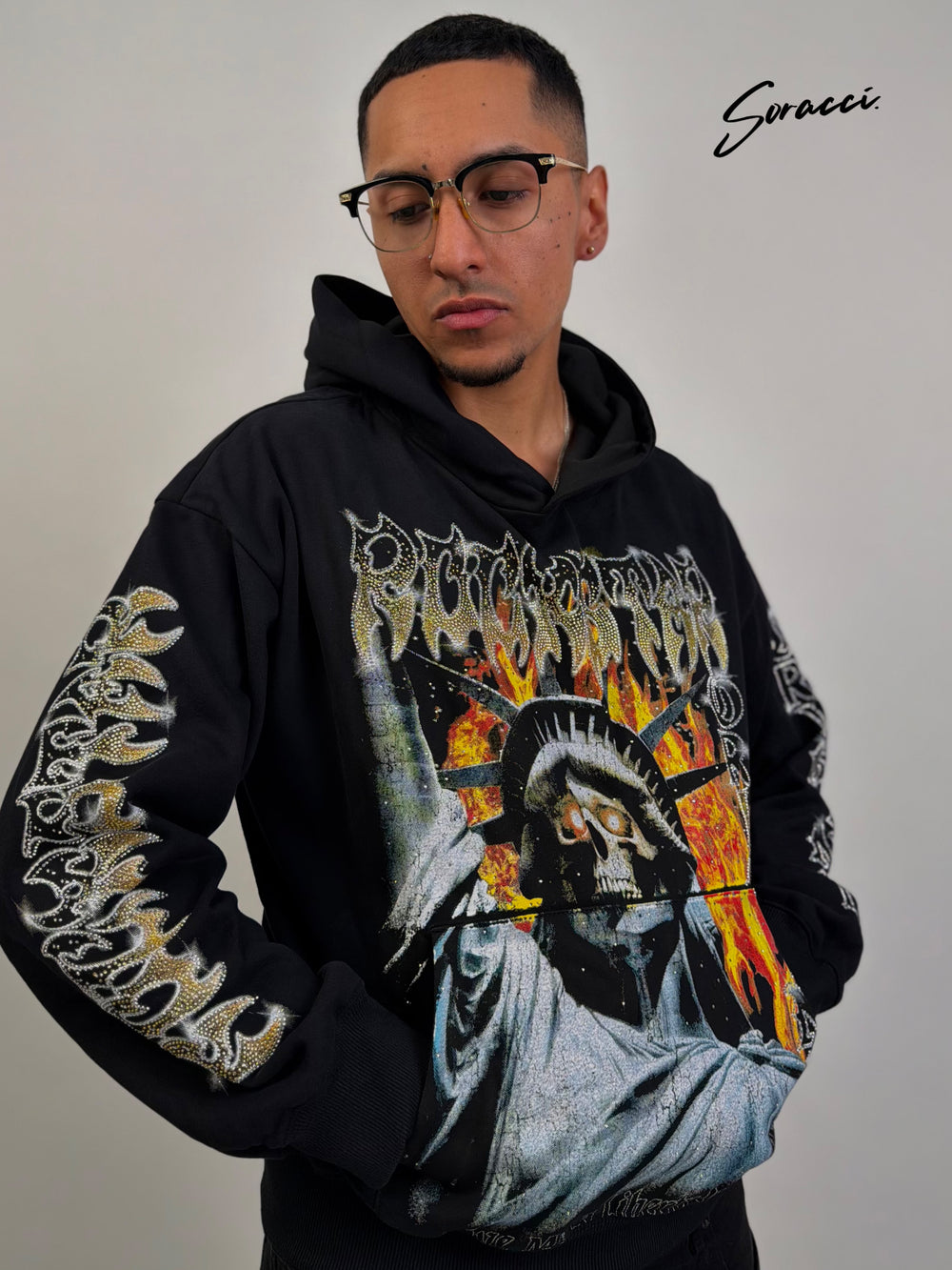 Poleron con brillos ROCKSTAR